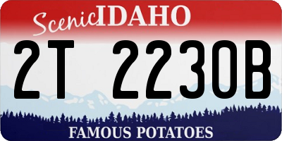 ID license plate 2T2230B