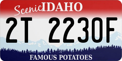 ID license plate 2T2230F