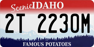 ID license plate 2T2230M