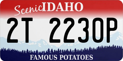 ID license plate 2T2230P
