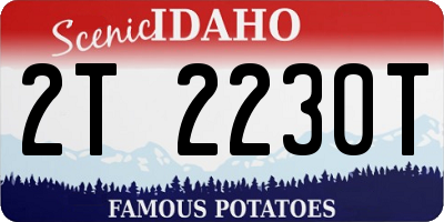 ID license plate 2T2230T