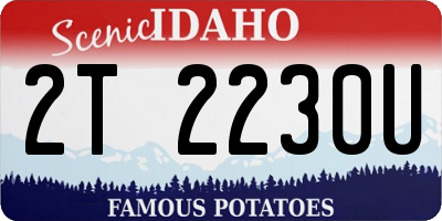 ID license plate 2T2230U