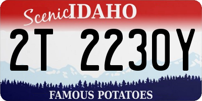 ID license plate 2T2230Y