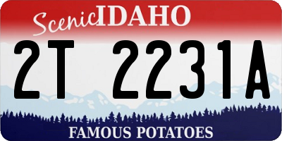 ID license plate 2T2231A