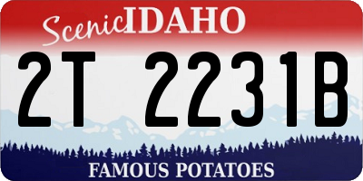 ID license plate 2T2231B
