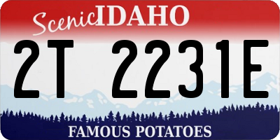 ID license plate 2T2231E