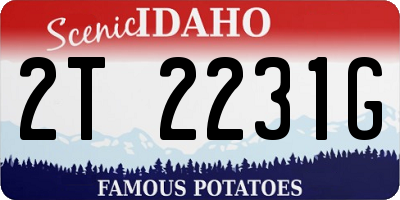 ID license plate 2T2231G