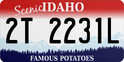 ID license plate 2T2231L