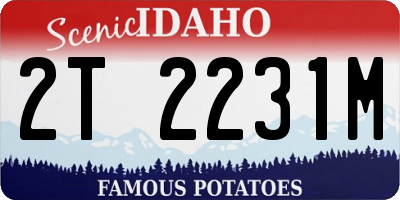 ID license plate 2T2231M