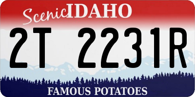 ID license plate 2T2231R
