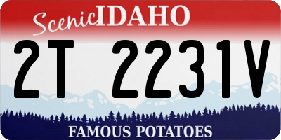ID license plate 2T2231V