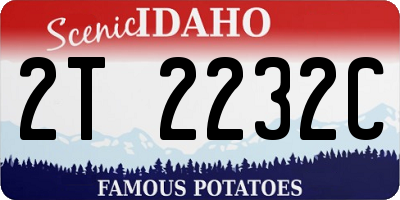 ID license plate 2T2232C