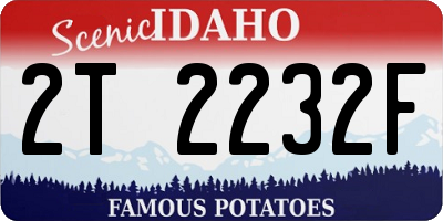 ID license plate 2T2232F