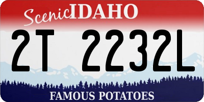 ID license plate 2T2232L