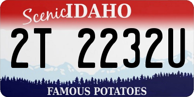 ID license plate 2T2232U