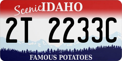 ID license plate 2T2233C