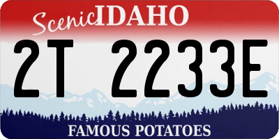 ID license plate 2T2233E