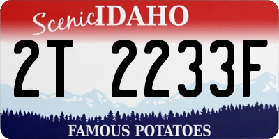 ID license plate 2T2233F