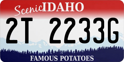 ID license plate 2T2233G