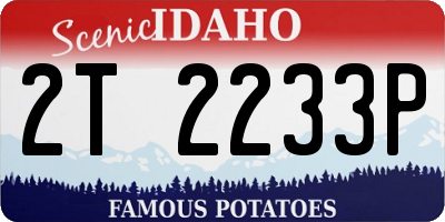 ID license plate 2T2233P