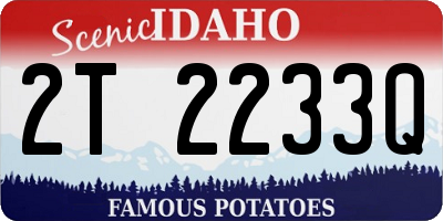 ID license plate 2T2233Q