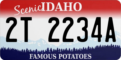 ID license plate 2T2234A