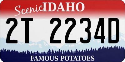 ID license plate 2T2234D