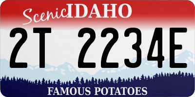 ID license plate 2T2234E