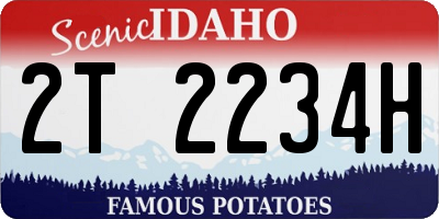 ID license plate 2T2234H