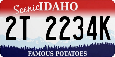 ID license plate 2T2234K