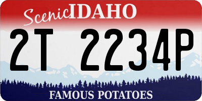 ID license plate 2T2234P