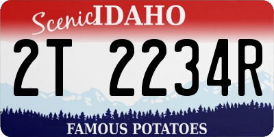 ID license plate 2T2234R