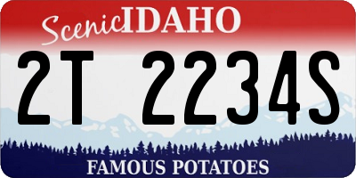 ID license plate 2T2234S