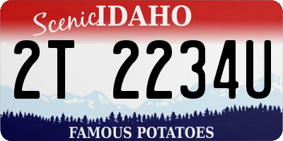 ID license plate 2T2234U
