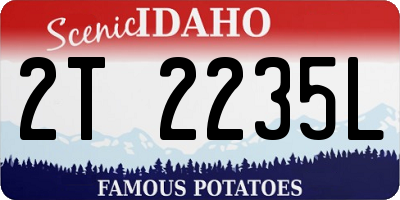 ID license plate 2T2235L