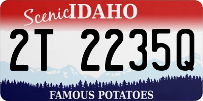ID license plate 2T2235Q
