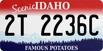 ID license plate 2T2236C