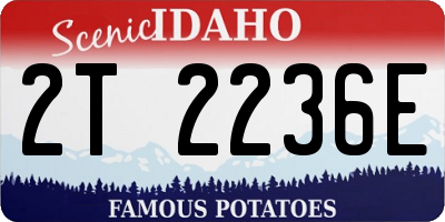 ID license plate 2T2236E