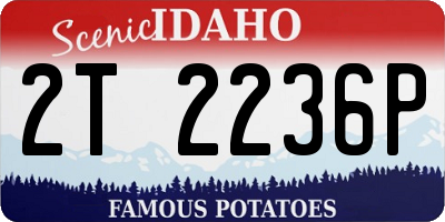 ID license plate 2T2236P