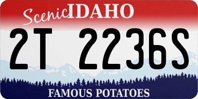 ID license plate 2T2236S