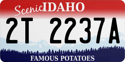 ID license plate 2T2237A