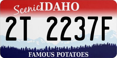 ID license plate 2T2237F