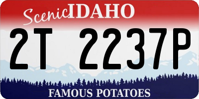 ID license plate 2T2237P