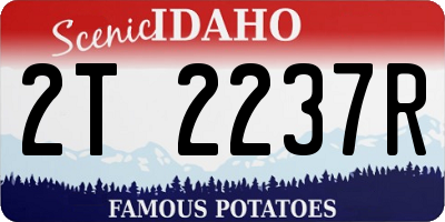 ID license plate 2T2237R