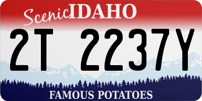 ID license plate 2T2237Y