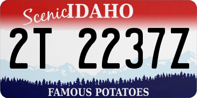 ID license plate 2T2237Z