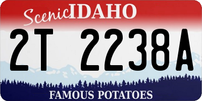 ID license plate 2T2238A