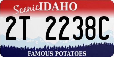 ID license plate 2T2238C