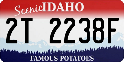 ID license plate 2T2238F