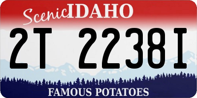 ID license plate 2T2238I